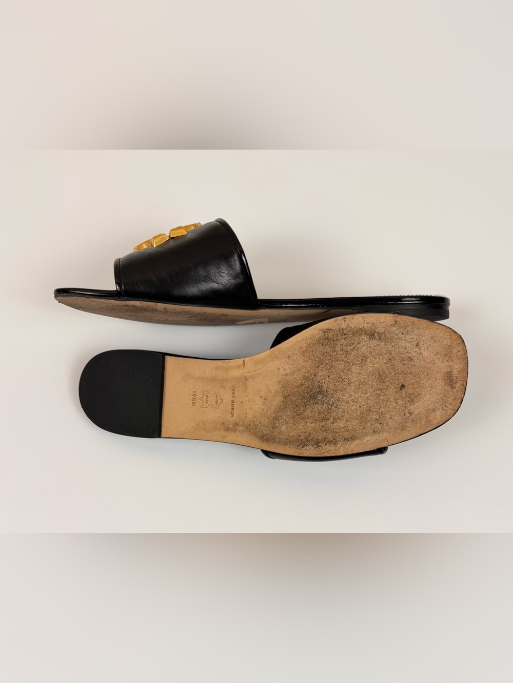 Tory Burch Eleanor Leather Slide in Perfect Black - Picture 6 of 10